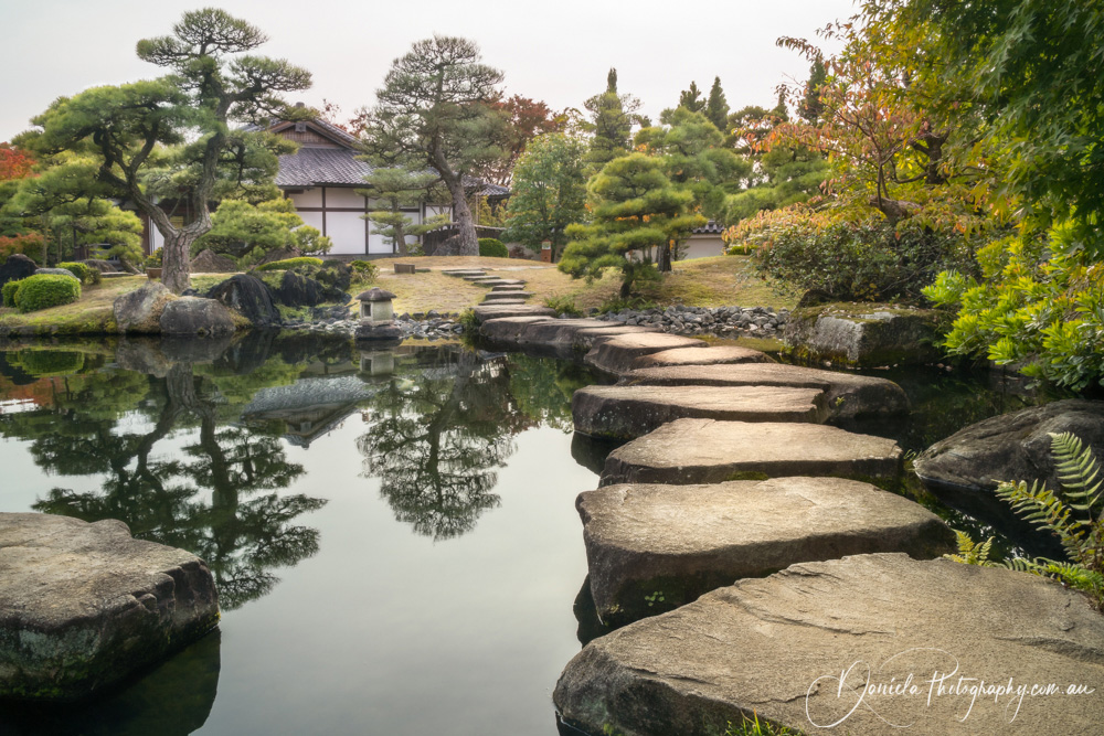 Himeji Stone Path Perspective at Koko en Gardens